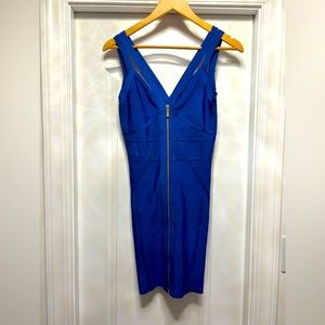 BEBE Electric Blue Bandage Dress Body Con